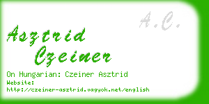 asztrid czeiner business card